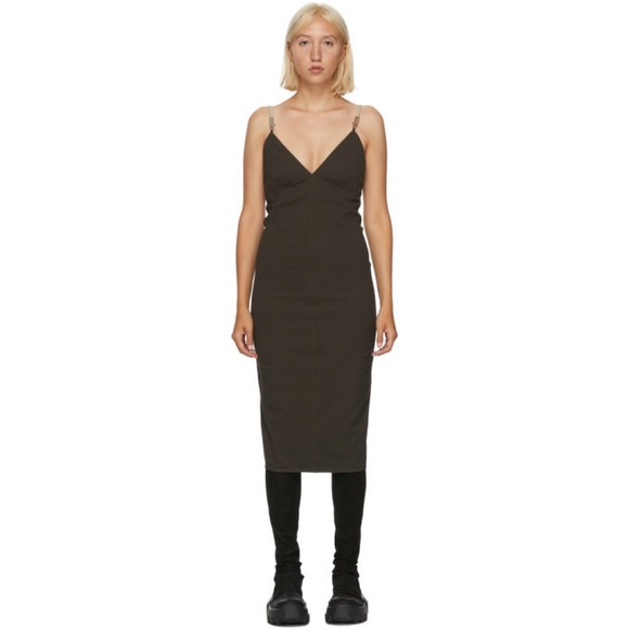 🔥PREPARING FOR CONSIGNMENT🔥 NWT RICK OWENS Shoestring Midi Maillot Dress - Picture 2 of 10